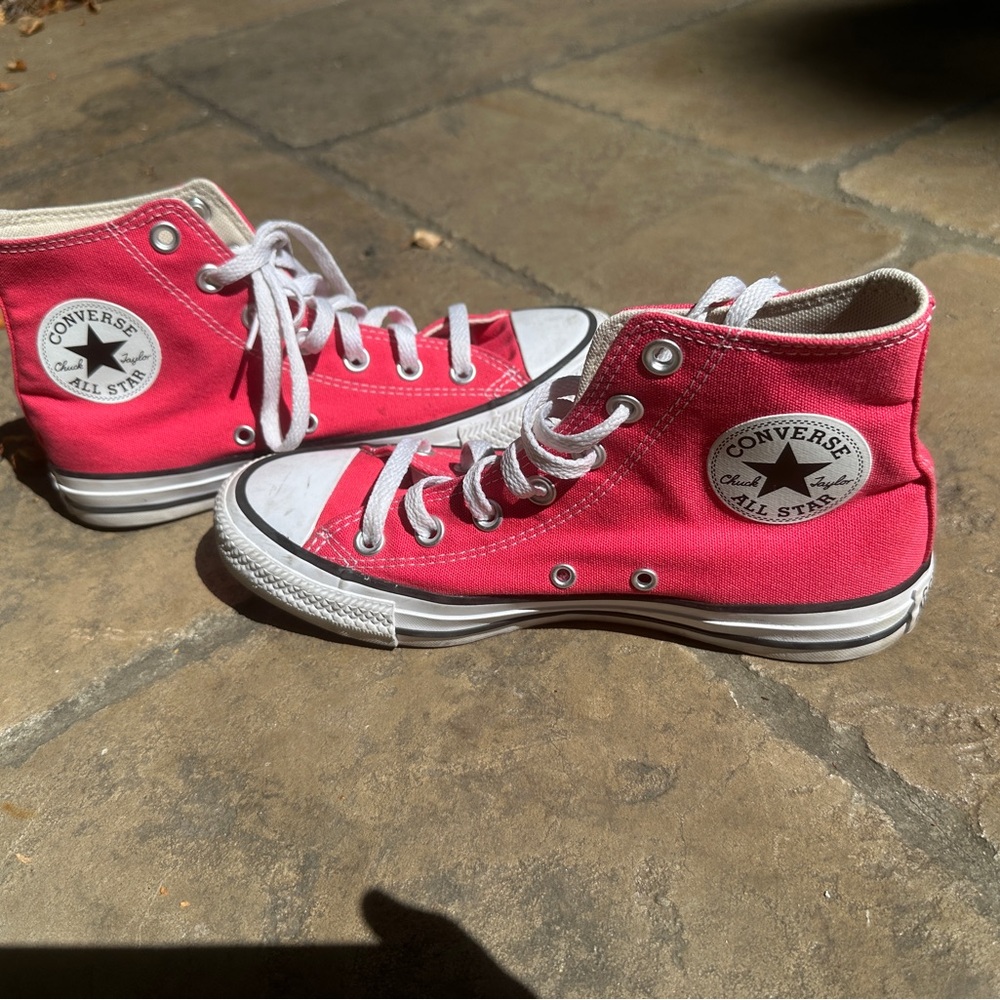 Converse Pink High Top Sneakers